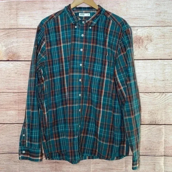 Sonoma Goods For Life | Men’s Plaid Green Button Down Shirt XXL - Picture 1 of 5